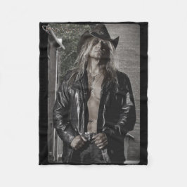 Chris Caffery Black & White Fleece Blanket Deken