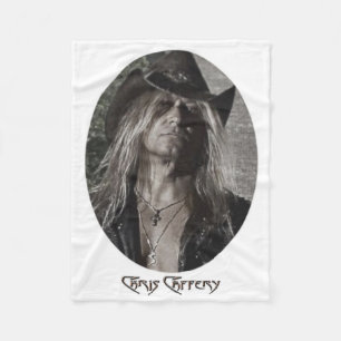 Chris Caffery Black & White (ovaal) Fleece Blanket Deken