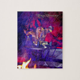 Chris Caffery Jester met Chessboard Puzzle Legpuzzel