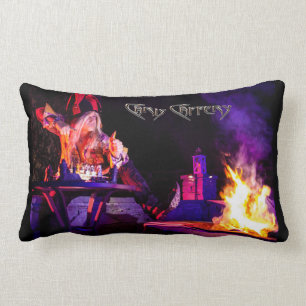 Chris Caffery Jester met Firepit Lumbar Pillow Kussen