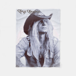 Chris Caffery Portrait Black & White Fleece Deken