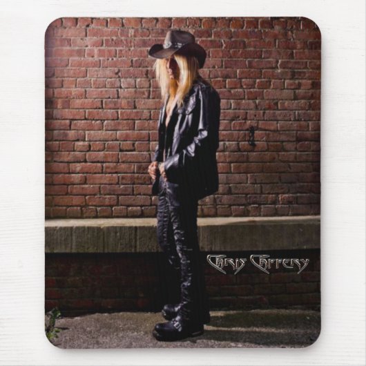 Chris Caffery Standing by Brick Wall Muismat (Voorkant)