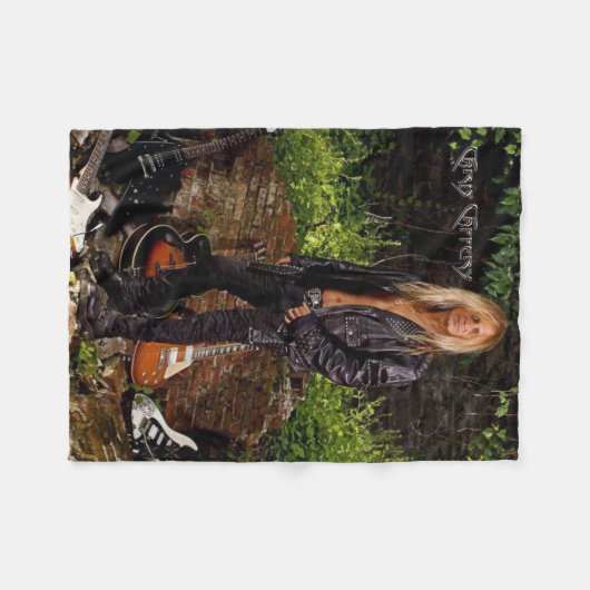 Chris Caffery Standing with Guitars Fleece Blanket (Voorkant (Horizontaal))