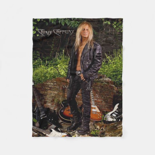 Chris Caffery Standing with Guitars Fleece Blanket (Voorkant)