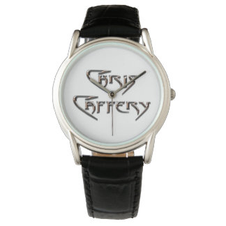 Chris Caffery Watch (witte 2 lijnen) Horloge