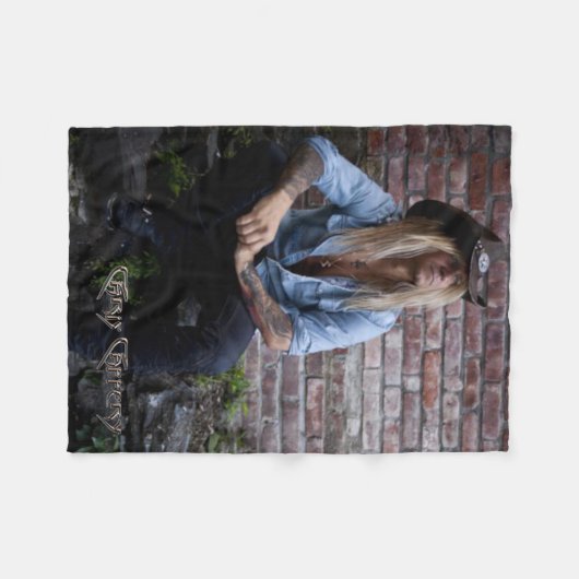 Chris Caffery Zitting by Brick Wall Fleece Deken (Voorkant (Horizontaal))