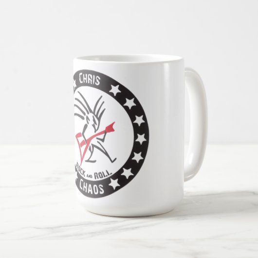Chris CHAOS DJ Coffee Mok (Voorkant rechts)