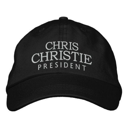 Chris Christie 2012 Geborduurde Pet (Voorkant)