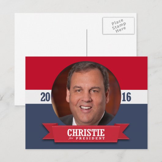 CHRIS CHRISTIE 2016 BRIEFKAART (Voorkant / Achterkant)