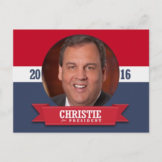 CHRIS CHRISTIE 2016 BRIEFKAART (Voorkant)