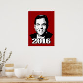 CHRIS CHRISTIE 2016 KANDIDAAT POSTER (Keuken)
