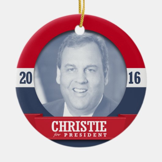 CHRIS CHRISTIE 2016 KERAMISCH ORNAMENT (Voorkant)