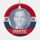 CHRIS CHRISTIE 2016 KERAMISCH ORNAMENT (Achterkant)