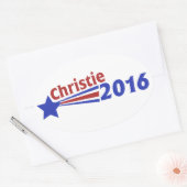 Chris Christie 2016 Ovale Sticker (Envelop)