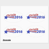 Chris Christie 2016 Ovale Sticker (Vel)
