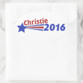 Chris Christie 2016 Ovale Sticker (Tas)