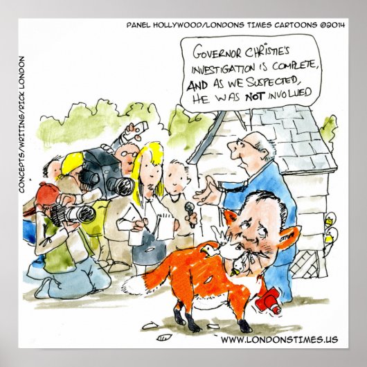 Chris Christie als een Poster van de Fox Funny (Voorkant)