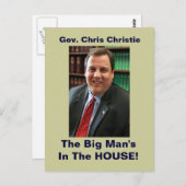 Chris Christie Big Man in het Briefkaart van het H (Voorkant / Achterkant)