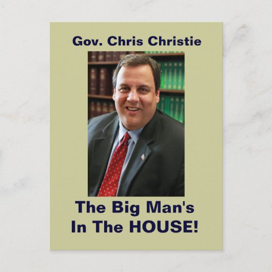 Chris Christie Big Man in het Briefkaart van het H (Voorkant)