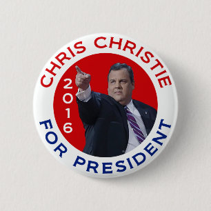 Chris Christie For President 2016 Ronde Button 5,7 Cm
