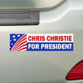 Chris Christie For President Bumpersticker (Op auto)