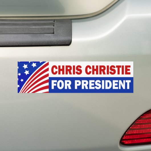 Chris Christie For President Bumpersticker (Op auto)