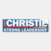 Chris Christie Governor Strong Leadership Sticker (Voorkant)