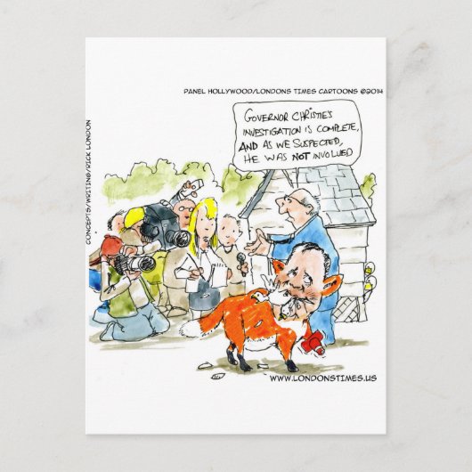 Chris Christie Grappig Als Een Vos Briefkaart (Voorkant)