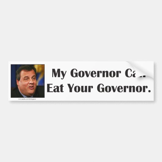 Chris Christie kan je gouverneur opeten. Bumpersticker (Voorkant)