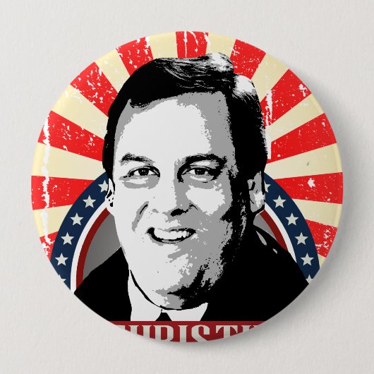 CHRIS CHRISTIE NAMEPLATE -.png Ronde Button 4,0 Cm (Voorkant)