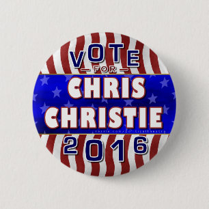 Chris Christie President 2016 Verkiezingsrepublike Ronde Button 5,7 Cm