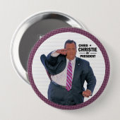 Chris Christie President in 2016 Ronde Button 4,0 Cm (Voorkant /achterkant)