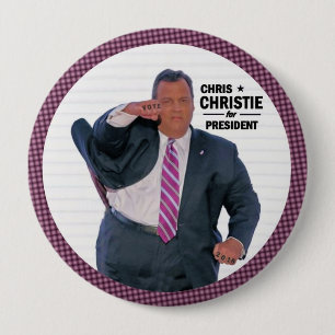 Chris Christie President in 2016 Ronde Button 4,0 Cm