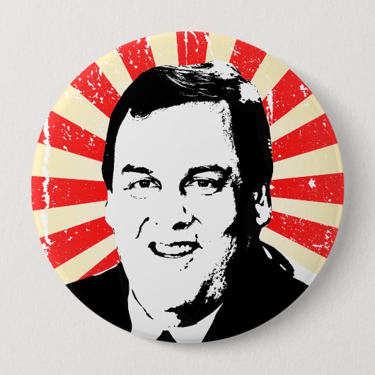 CHRIS CHRISTIE PROPAGANDA RONDE BUTTON 4,0 CM (Voorkant)