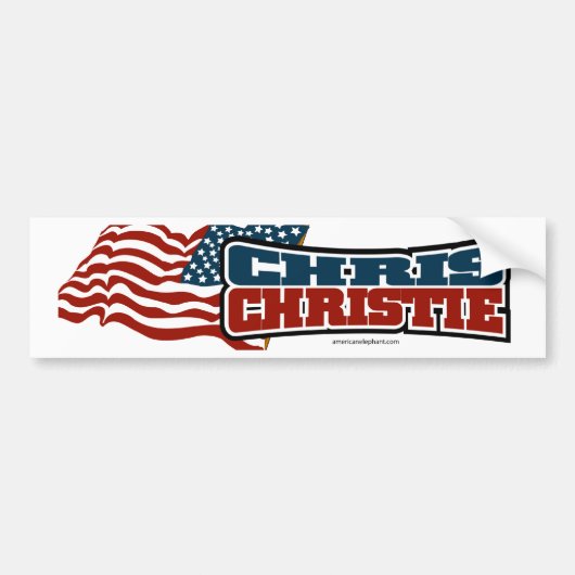 Chris Christie Proud American Bumpersticker (Voorkant)