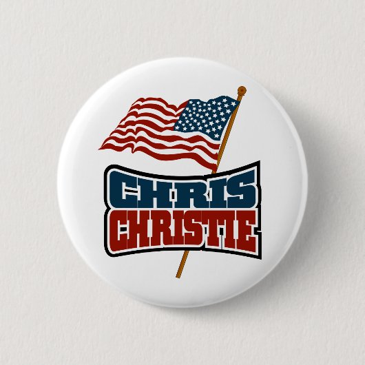 Chris Christie Proud American Ronde Button 5,7 Cm (Voorkant)