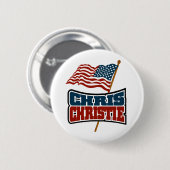 Chris Christie Proud American Ronde Button 5,7 Cm (Voorkant /achterkant)