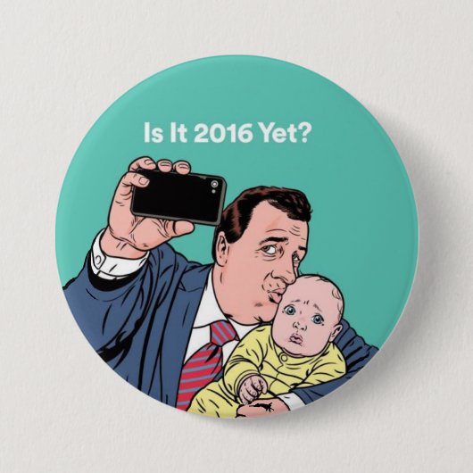 Chris Christie Selfie Ronde Button 7,6 Cm (Voorkant)