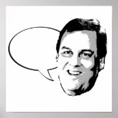 CHRIS CHRISTIE TALK BUBBLE -.png Poster (Voorkant)