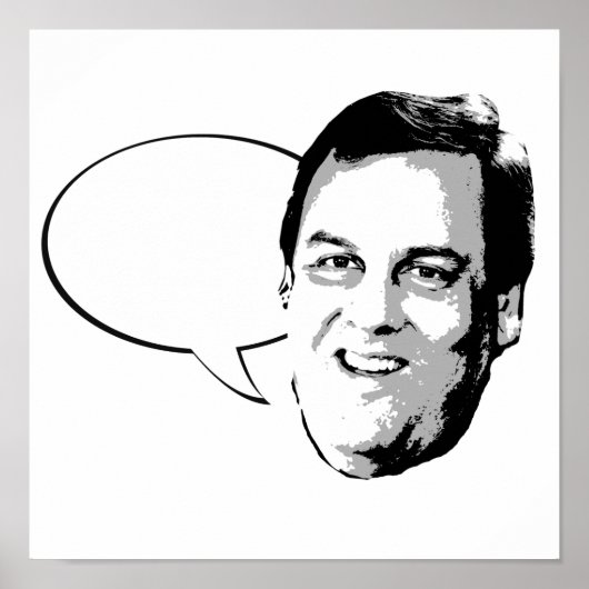 CHRIS CHRISTIE TALK BUBBLE -.png Poster (Voorkant)