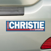 Chris Christie voor Gouverneur 2013 Bumpersticker (Op auto)