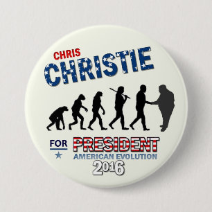 Chris Christie voor President 2016 Ronde Button 7,6 Cm