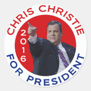 Chris Christie voor President 2016 Ronde Sticker