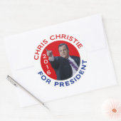 Chris Christie voor President 2016 Ronde Sticker (Envelop)