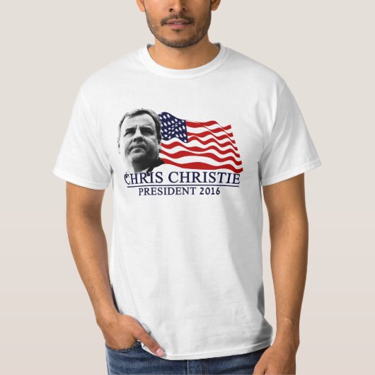 Chris Christie voor President 2016 T-shirt (Voorkant)