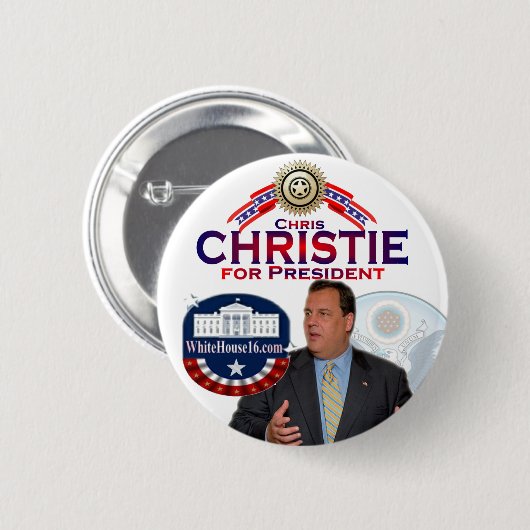 Chris Christie voor President Button (Voorkant /achterkant)