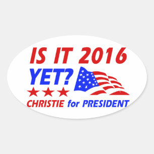 Chris Christie voor President design Ovale Sticker