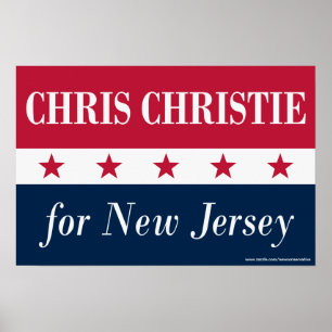 Chris Christie's voor New Jersey Poster