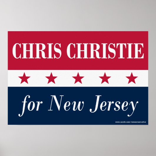 Chris Christie's voor New Jersey Poster (Voorkant)