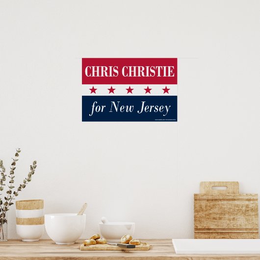 Chris Christie's voor New Jersey Poster (Keuken)